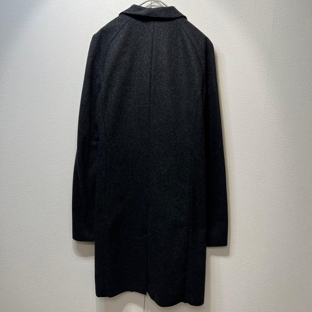希少 美品 JIL SANDER ウール 3B デザインチェスターコート 36