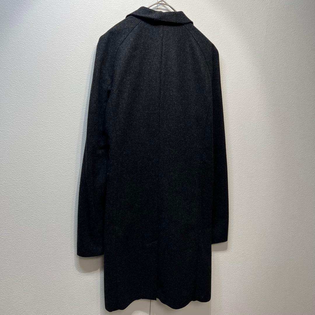 希少 美品 JIL SANDER ウール 3B デザインチェスターコート 36