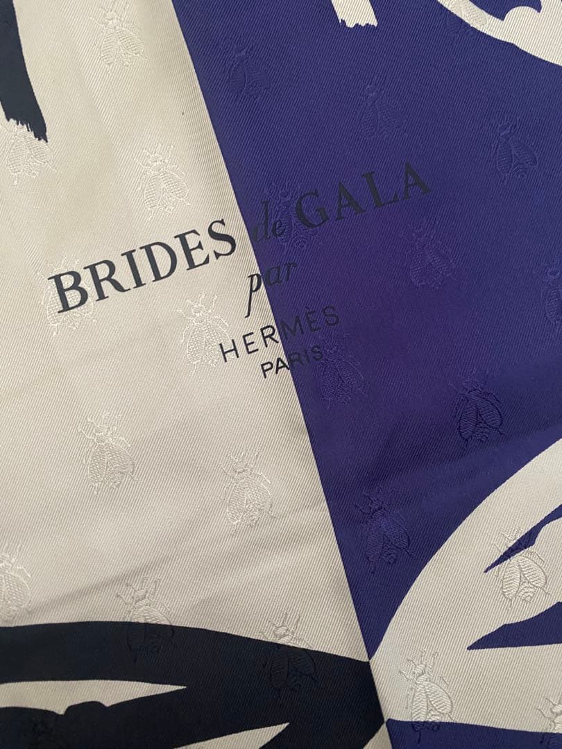 未使用品　 Hermes スカーフ　カレ90 式典用馬勒 ブリッド・ドゥ・ガラ
