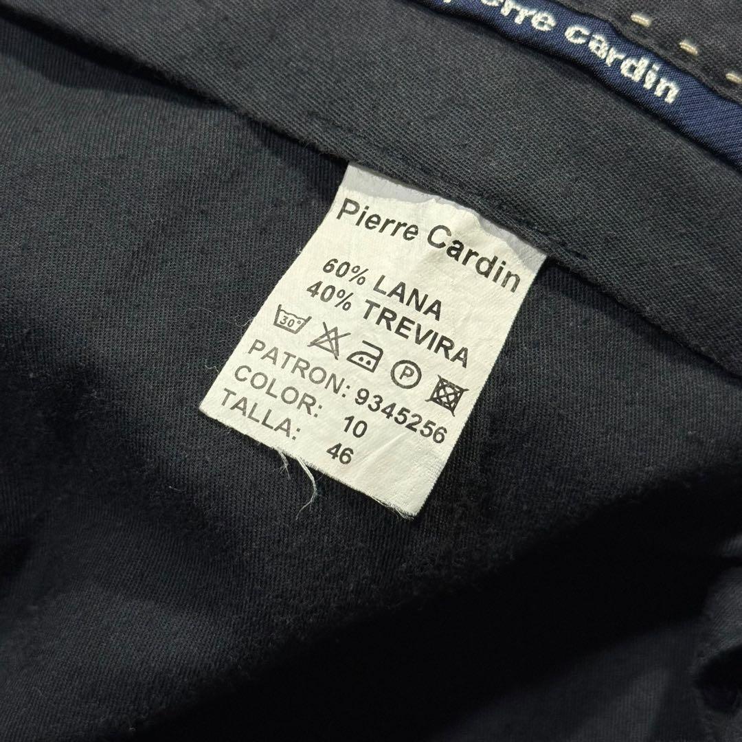 ピエールカルダン メンズ スラックス ビンテージ ワイドパンツ 黒 2タック