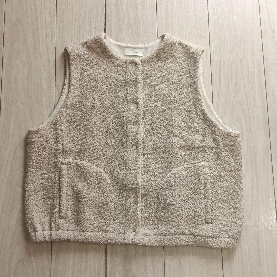 かぐれ ウール混ボアベスト アーバンリサーチ 美品 フリーサイズ 日本製