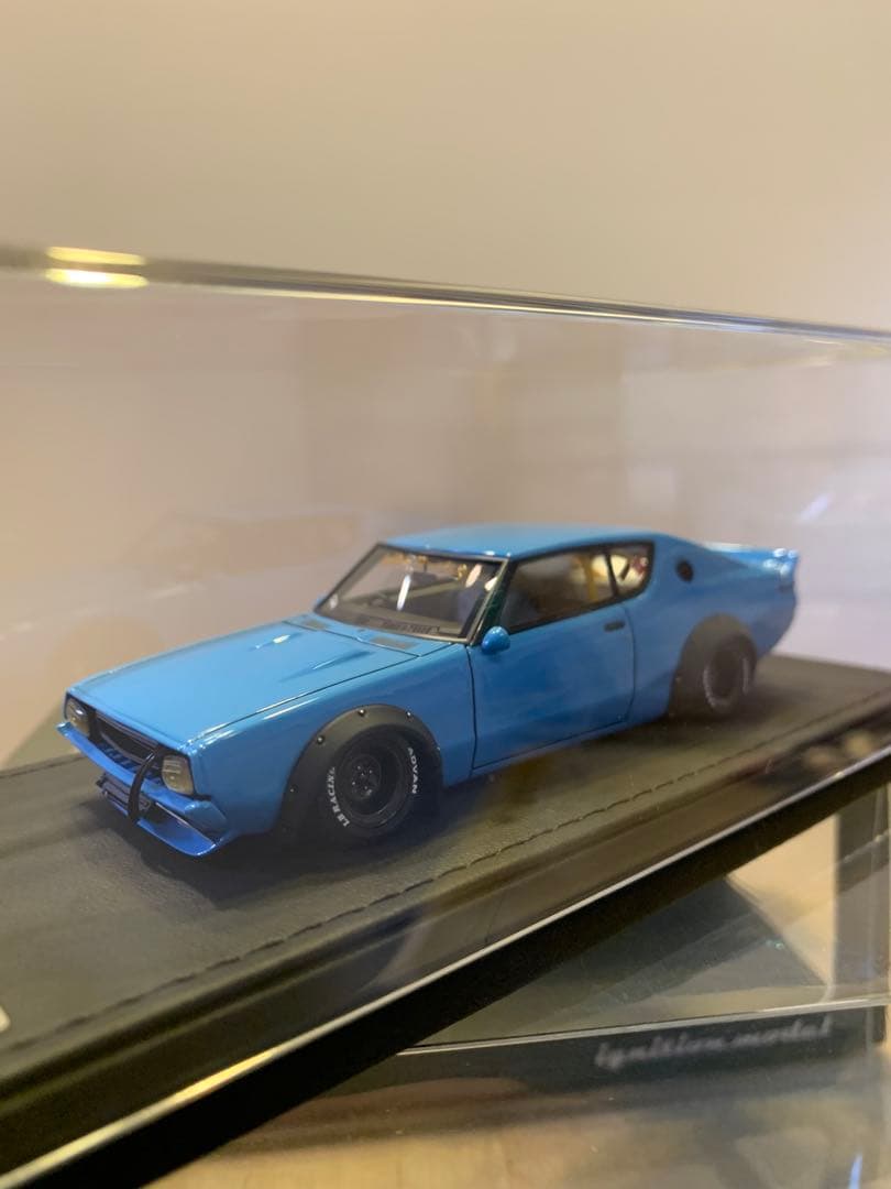 イグニッションモデル　1/43 LBWK ケンメリ 2ドア ブルー