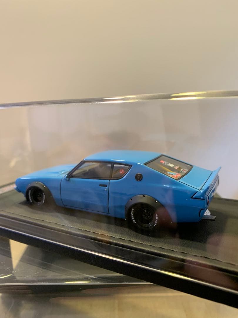 イグニッションモデル　1/43 LBWK ケンメリ 2ドア ブルー