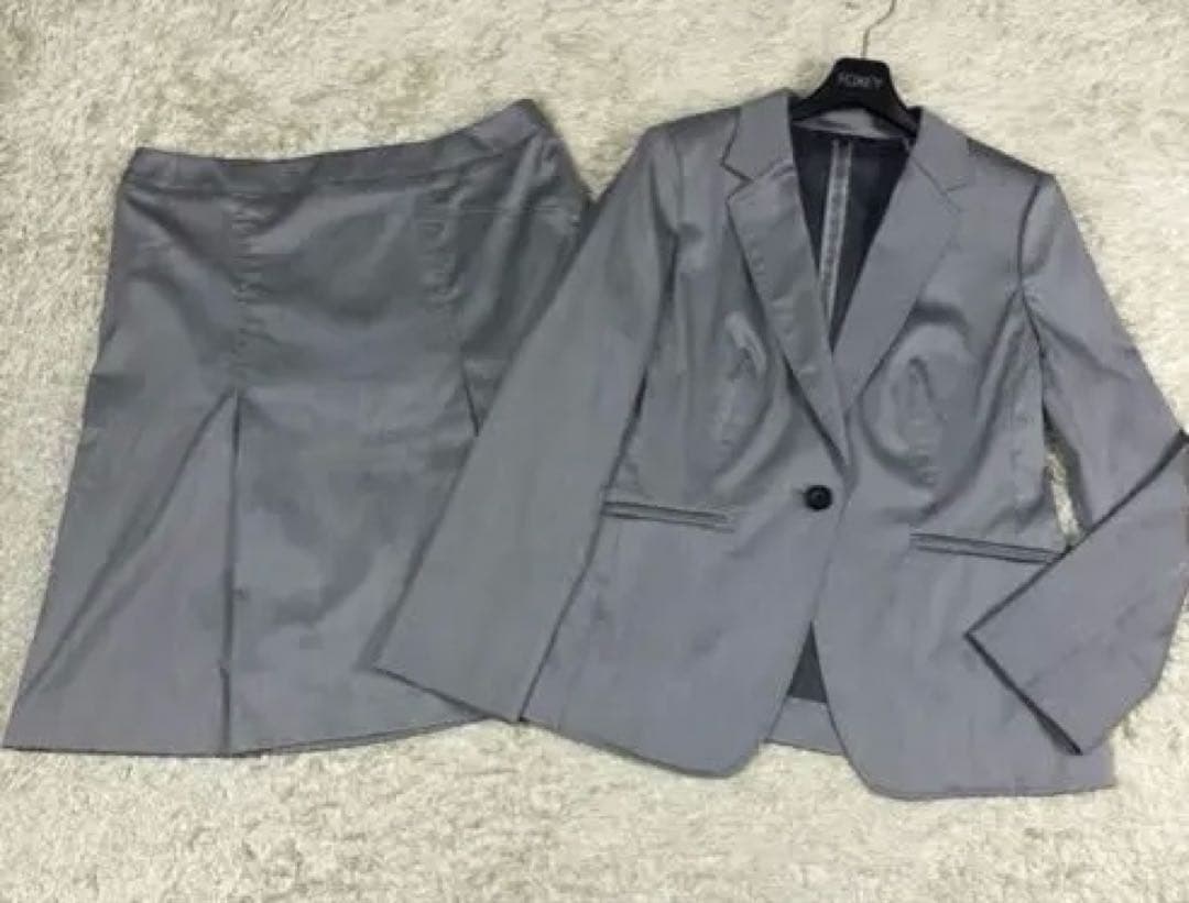 【大きいサイズ】23区 スーツ セットアップ スカート 1B グレー 美品 48