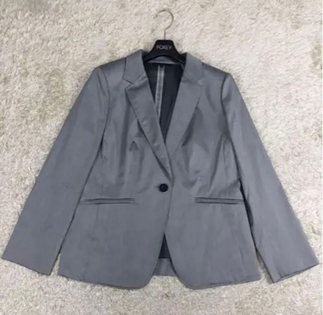 【大きいサイズ】23区 スーツ セットアップ スカート 1B グレー 美品 48