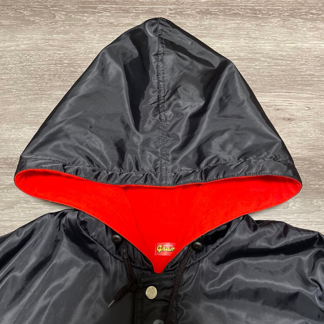 希少品 名古屋グランパスエイト NGE エンブレムワッペン刺繍 ベンチコート 黒