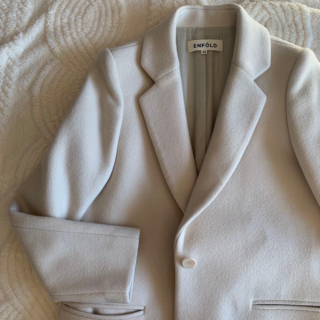 ENFOLD エンフォルド メルトン コクーン チェスターコート 36