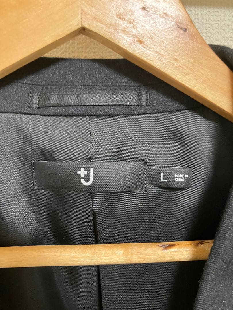 UNIQLO +j ウールジャケット ウールパンツ ダークグレー セットアップ