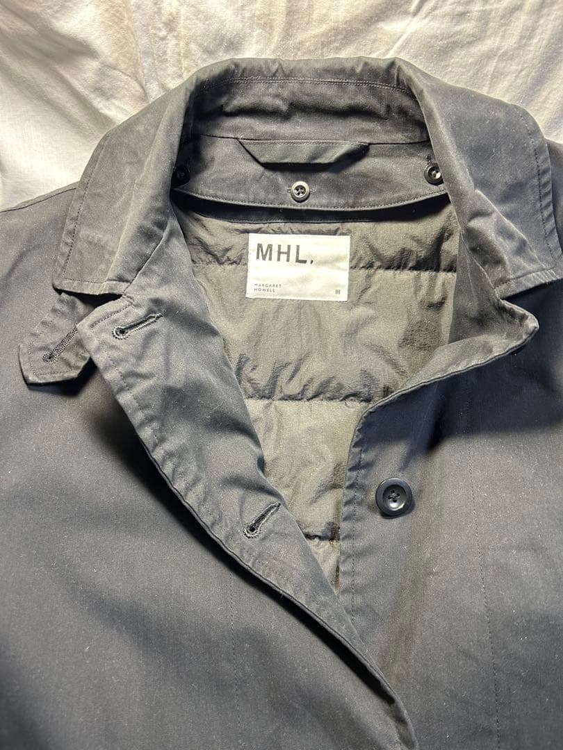 MHLサイズL黒か紺ワークコート・ダウンライナー・撥水