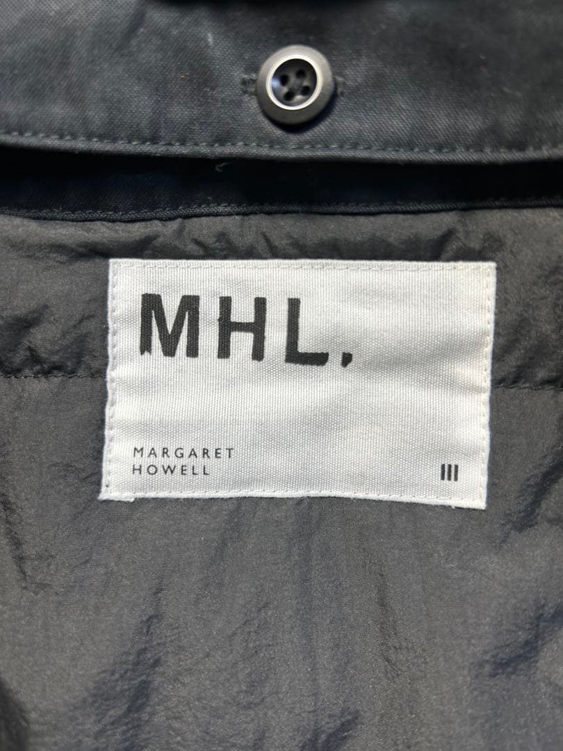 MHLサイズL黒か紺ワークコート・ダウンライナー・撥水