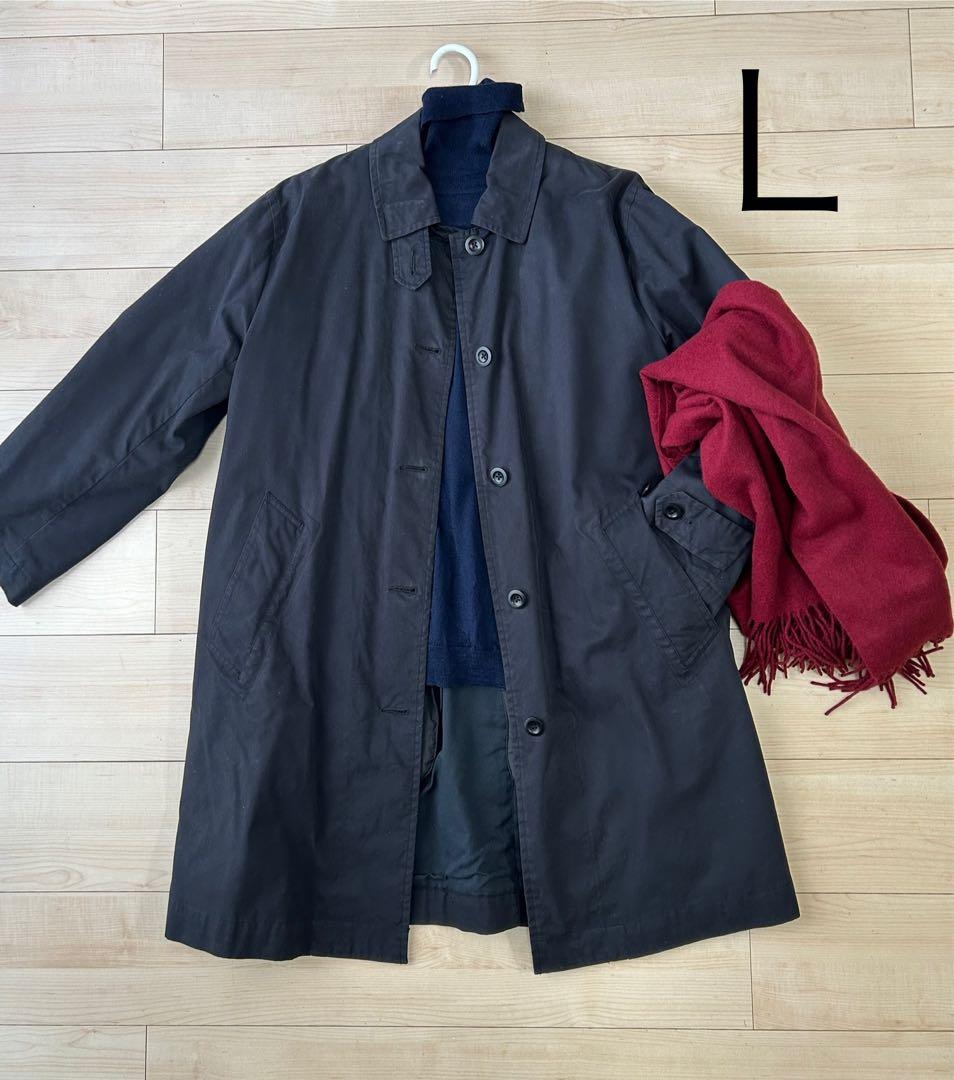 MHLサイズL黒か紺ワークコート・ダウンライナー・撥水