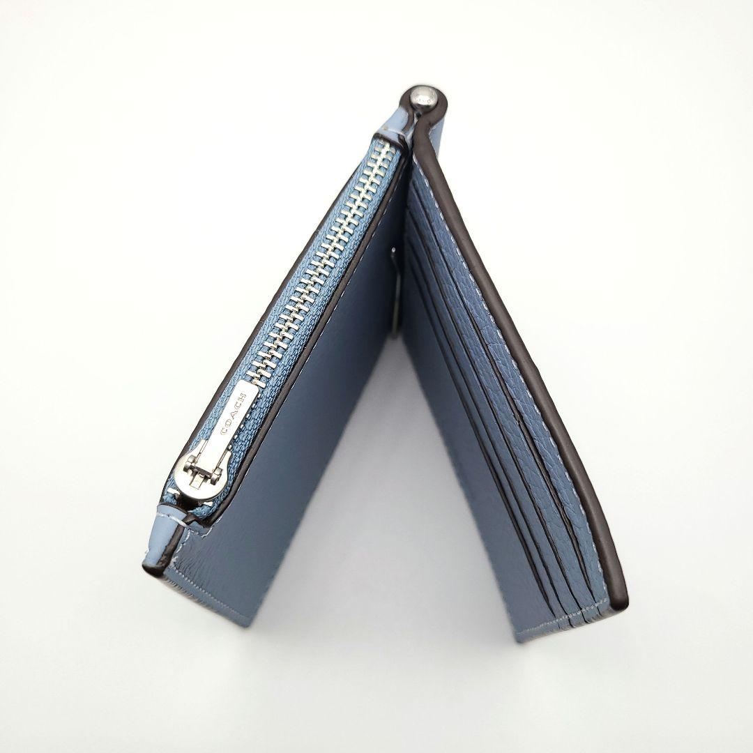 COACH マネークリップ 新品 ライトブルー 新作カラー メンズ ユニセックス