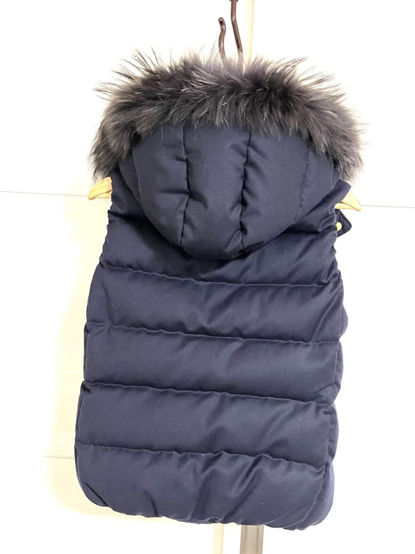 TATRAS ダウンベスト　 ウール　リアルファー　ネイビーサイズ3 証明書付き