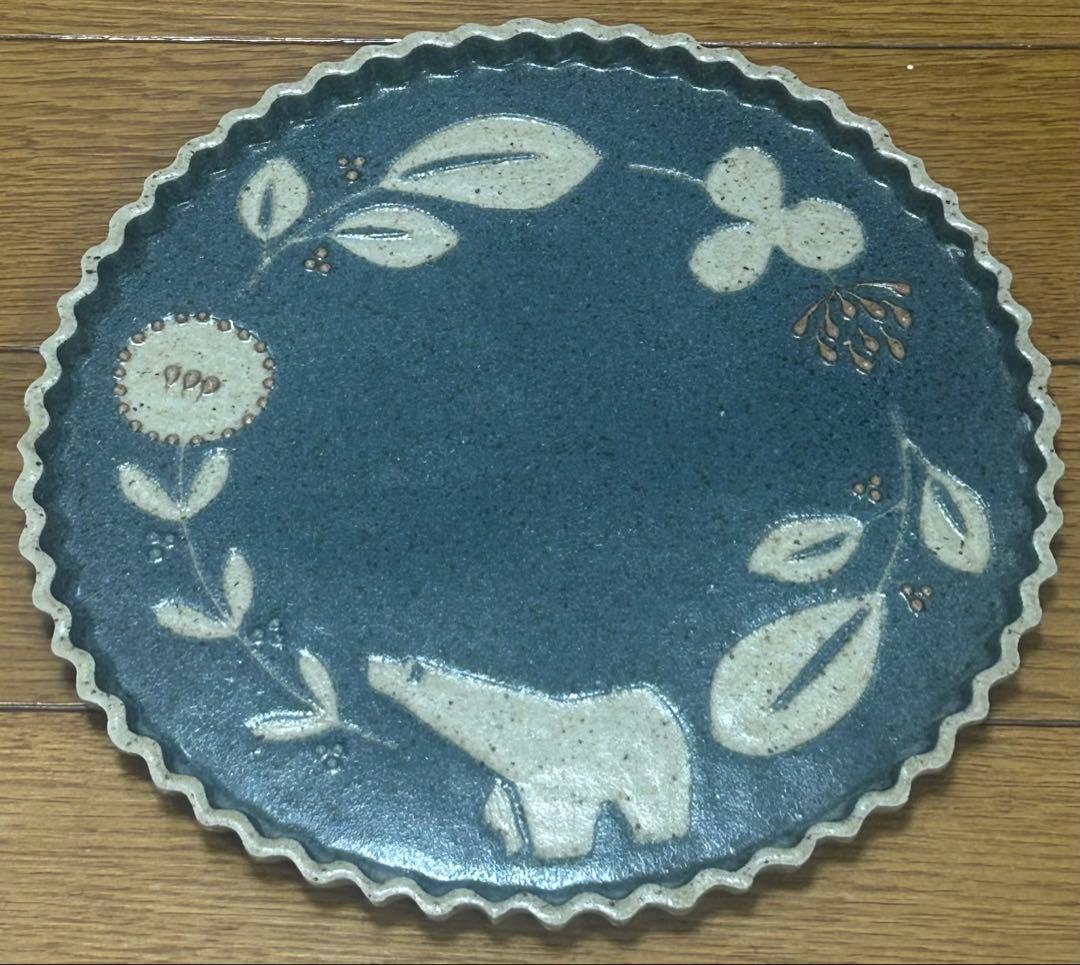 Lucyqian 苔色工房　シロクマプレート3点