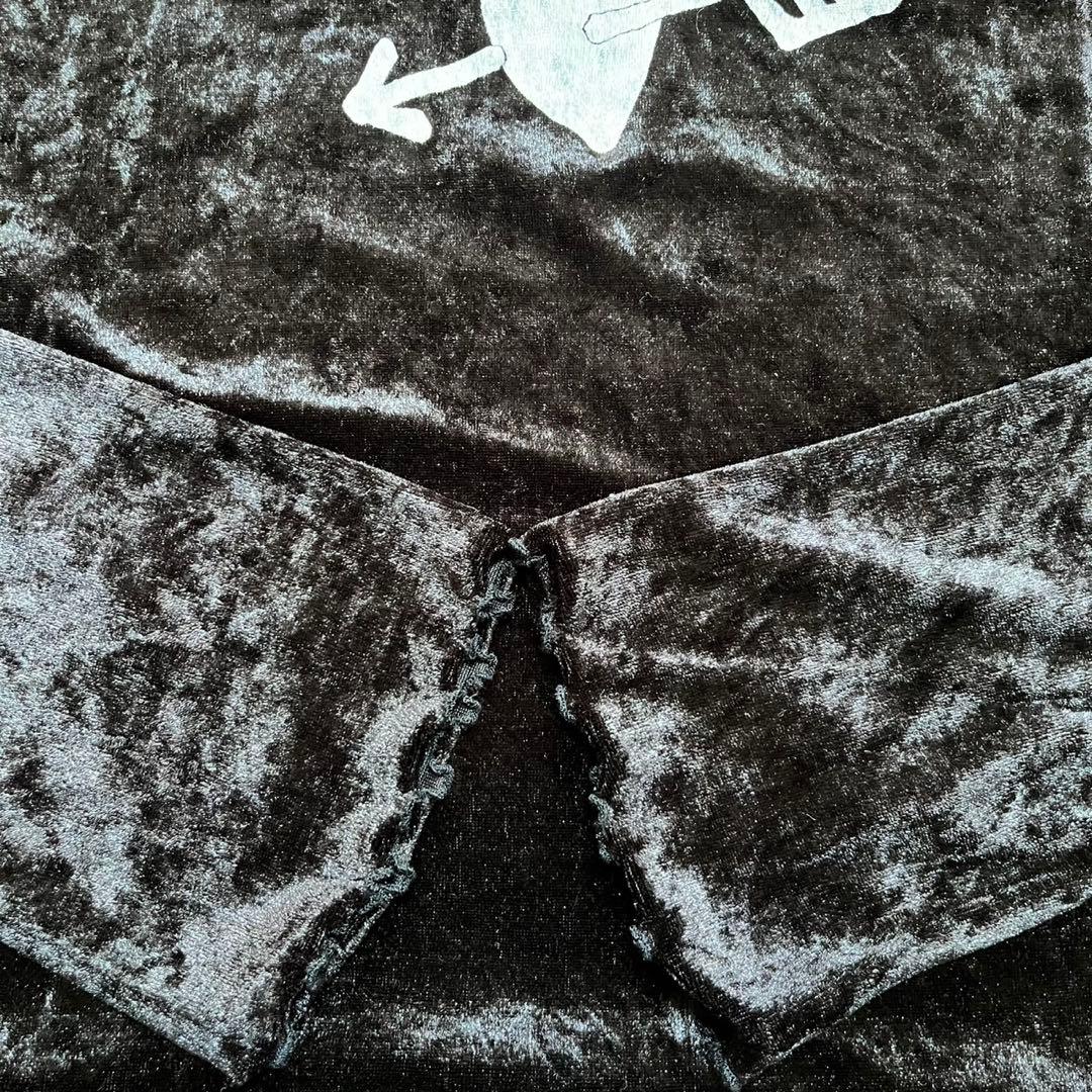 HYSTERIC GLAMOUR 長袖ベロアプルオーバー　トップス 黒　フリー