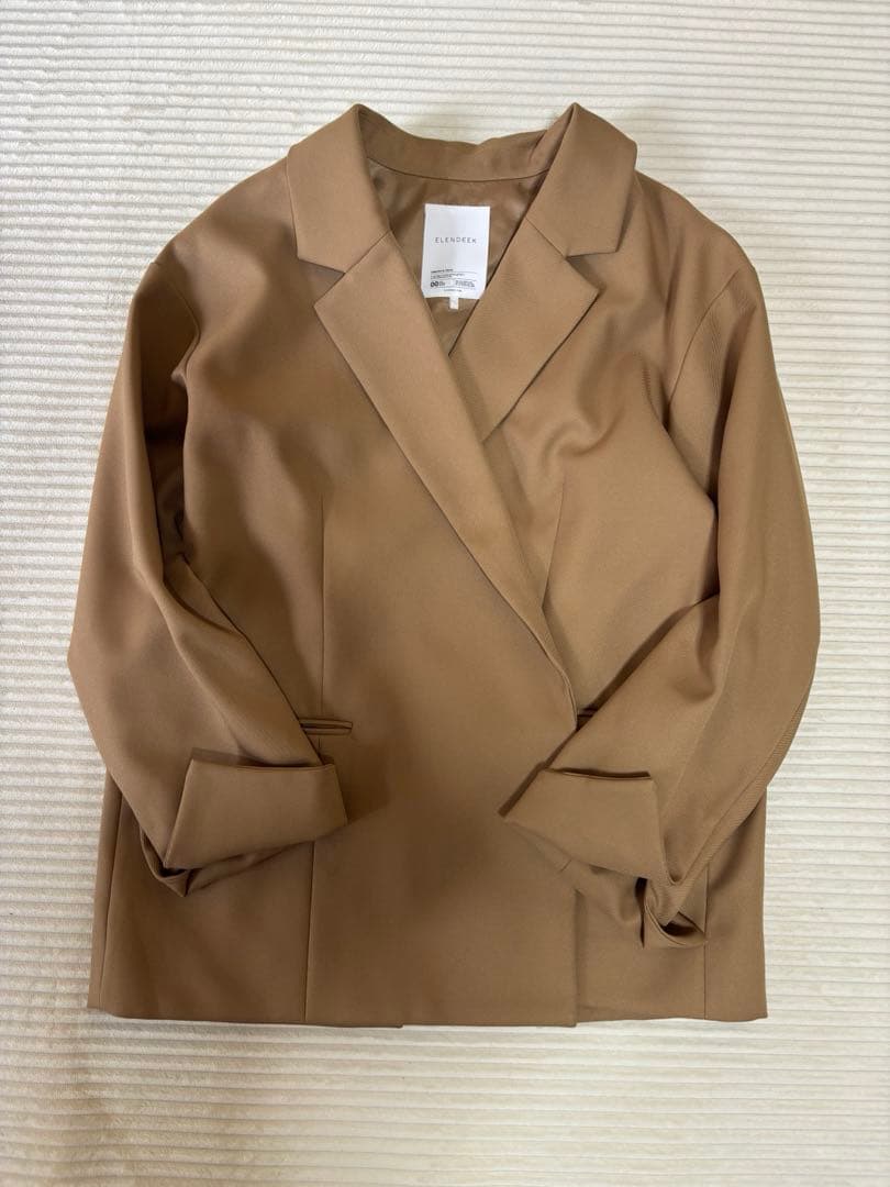 オーバーサイズテーラードジャケット ベージュ ELENDEEK
