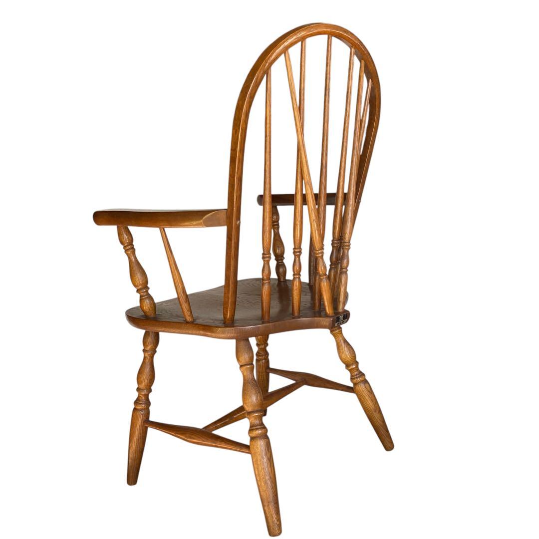 柏木工 かしわ木工 肘付きウィンザーチェア/プレースバックチェア　ボウバック①