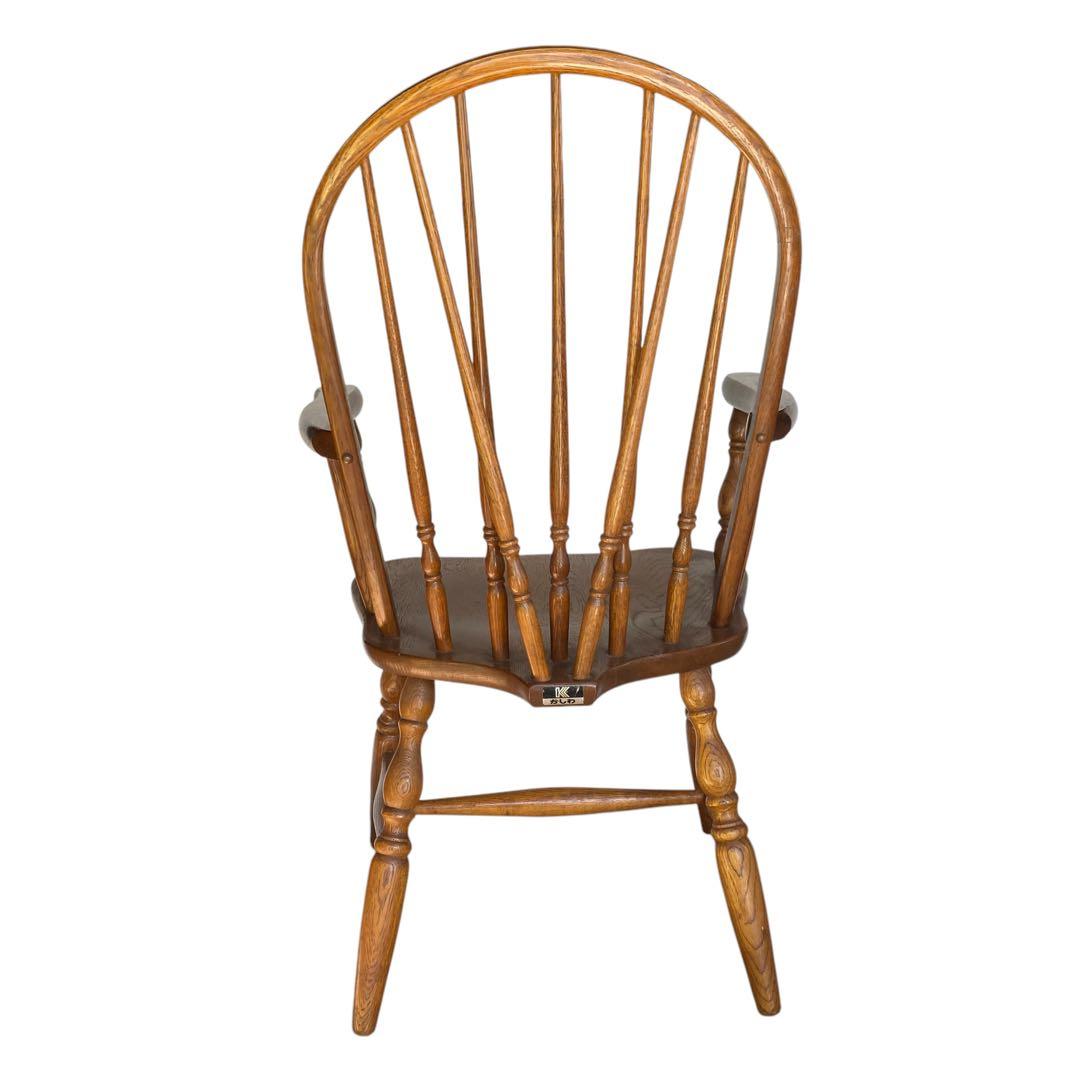 柏木工 かしわ木工 肘付きウィンザーチェア/プレースバックチェア　ボウバック①