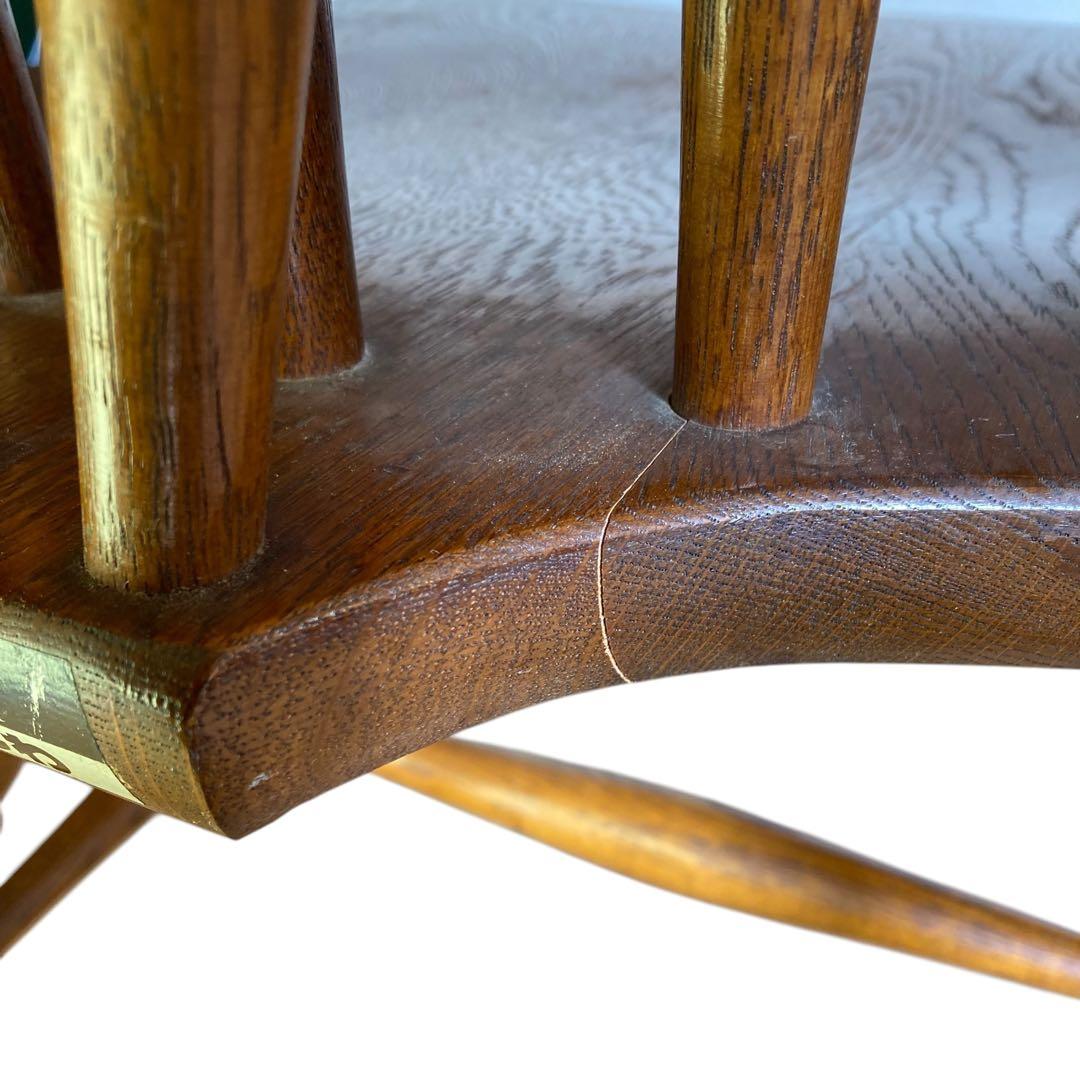 柏木工 かしわ木工 肘付きウィンザーチェア/プレースバックチェア　ボウバック①