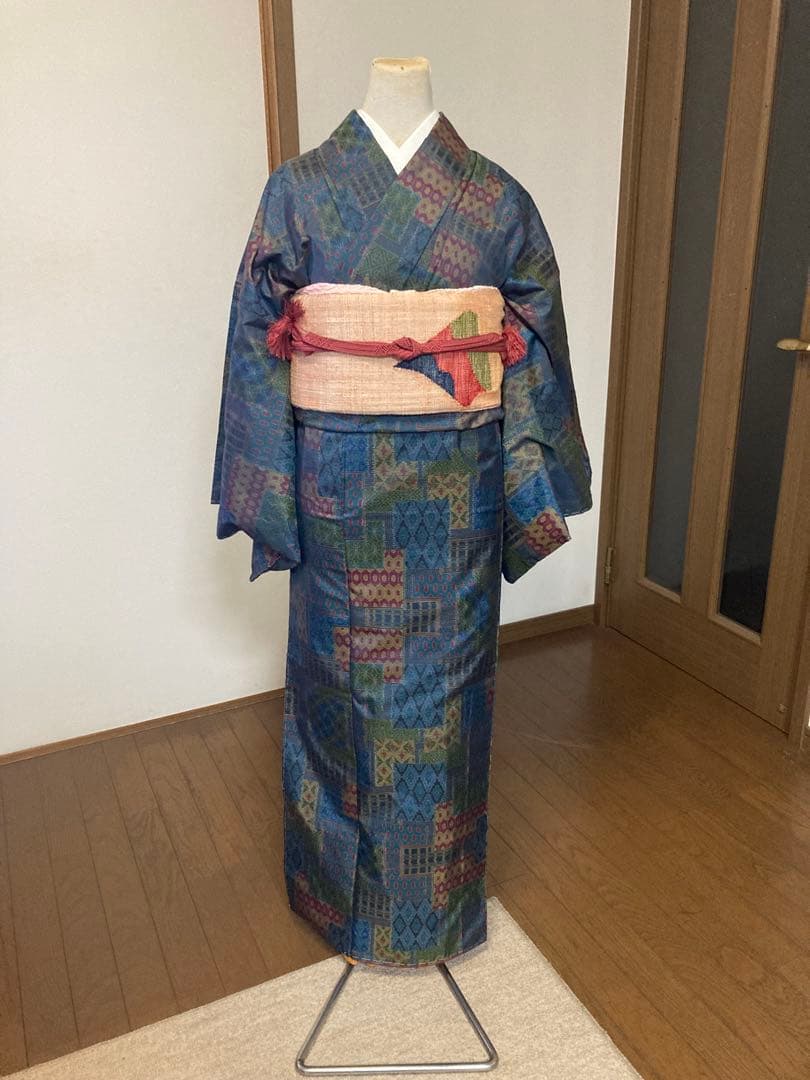 新品大島紬小紋着丈155センチ