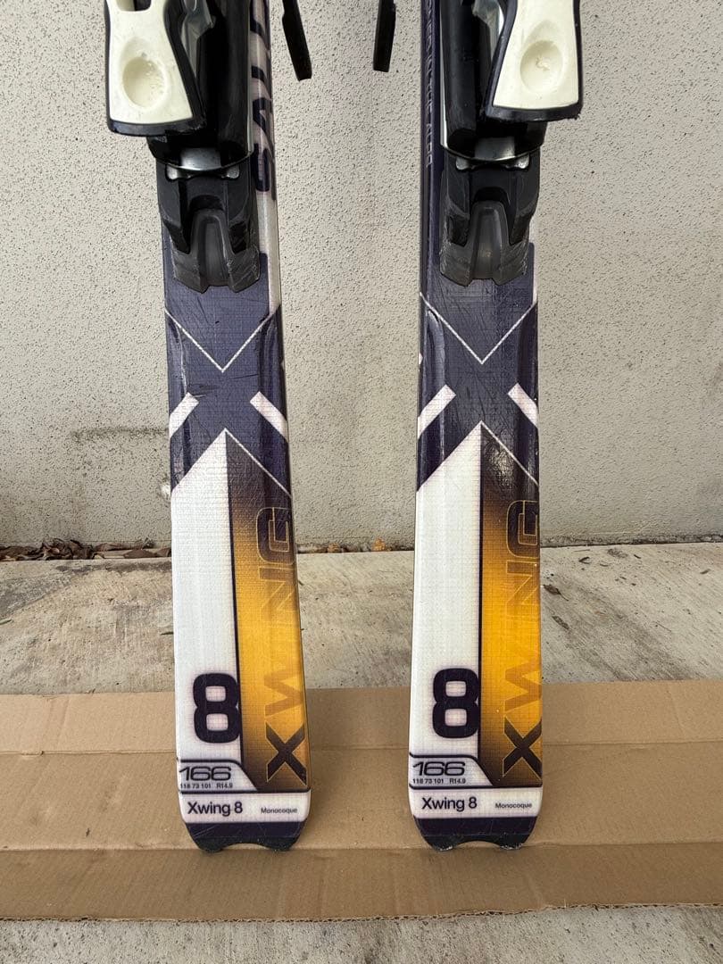 SALOMON Xwing 8 スキー板 166cm ストック付き