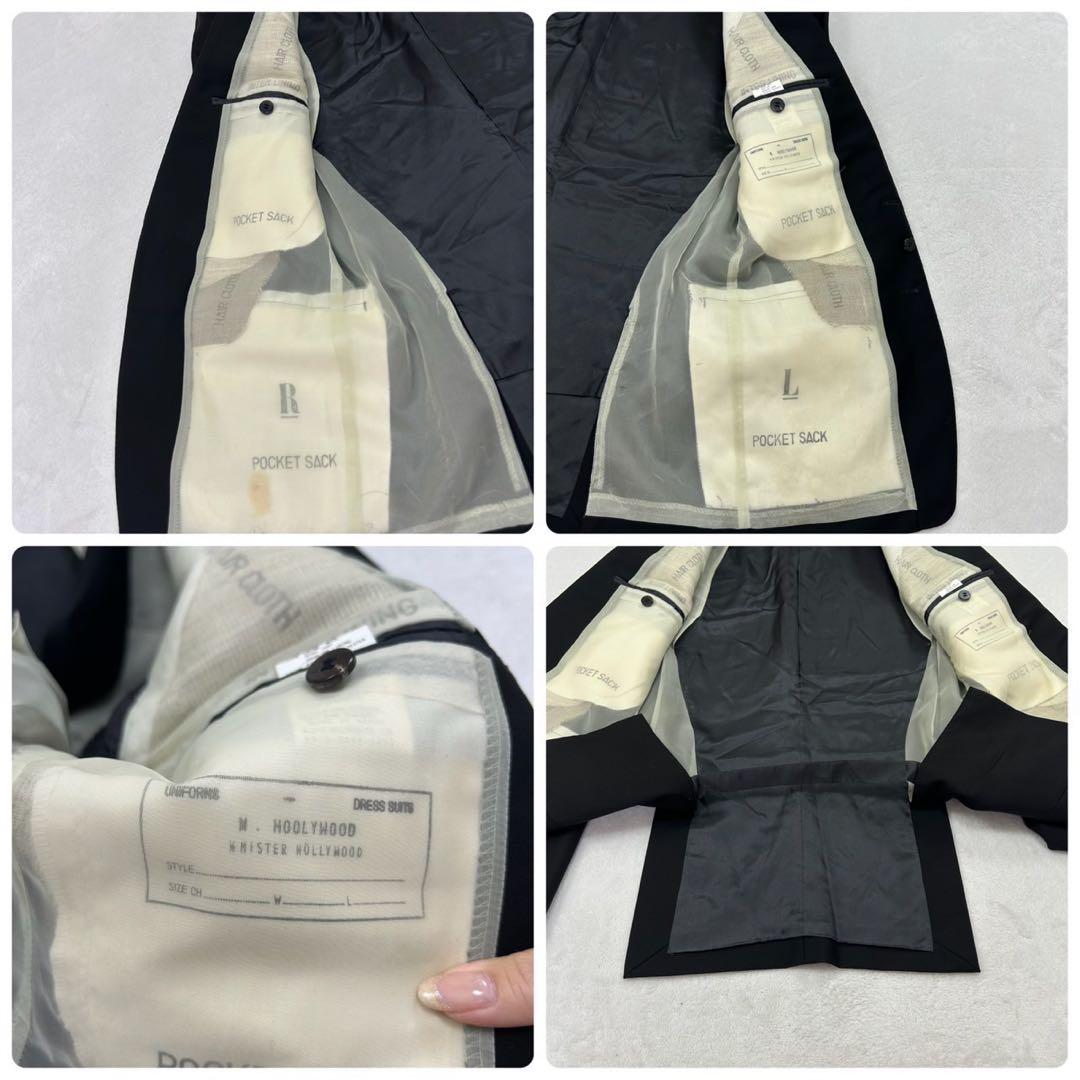 G654 M エヌハリウッド コンパイルライン スーツ上下 ブラック メンズ