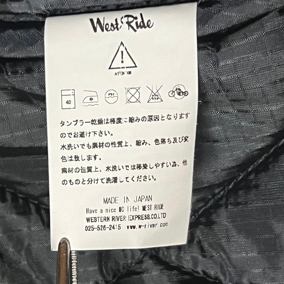 WESTRIDE VEST ウエストライド キルティングベスト ブラック