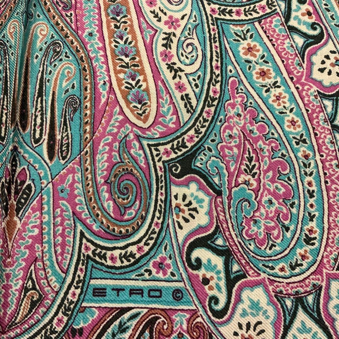 洗練されたデザイン　ETRO 正規品　ペイズリー スカーフ　ショール　D