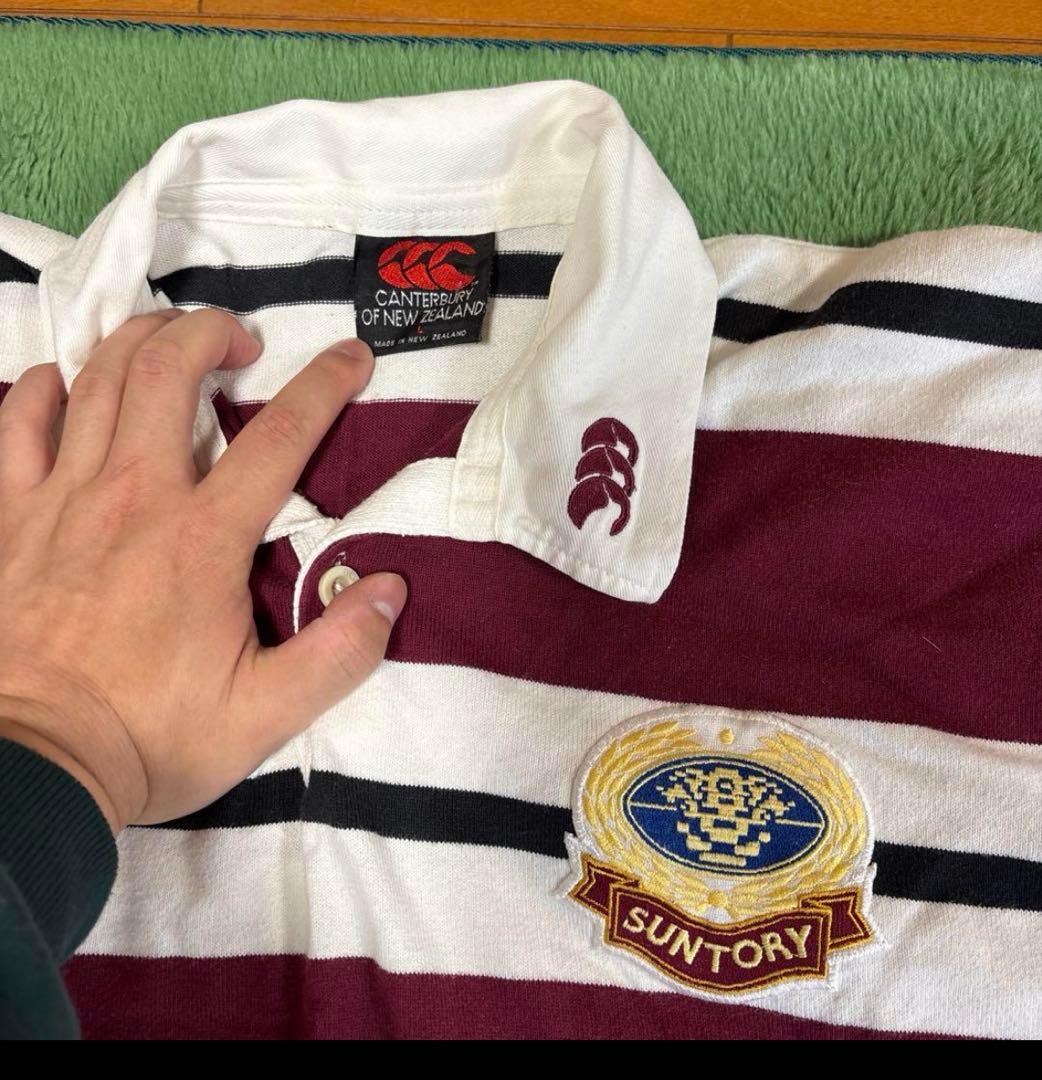 naoki35専用 CANTERBURY ラガーシャツ 赤白ストライプ