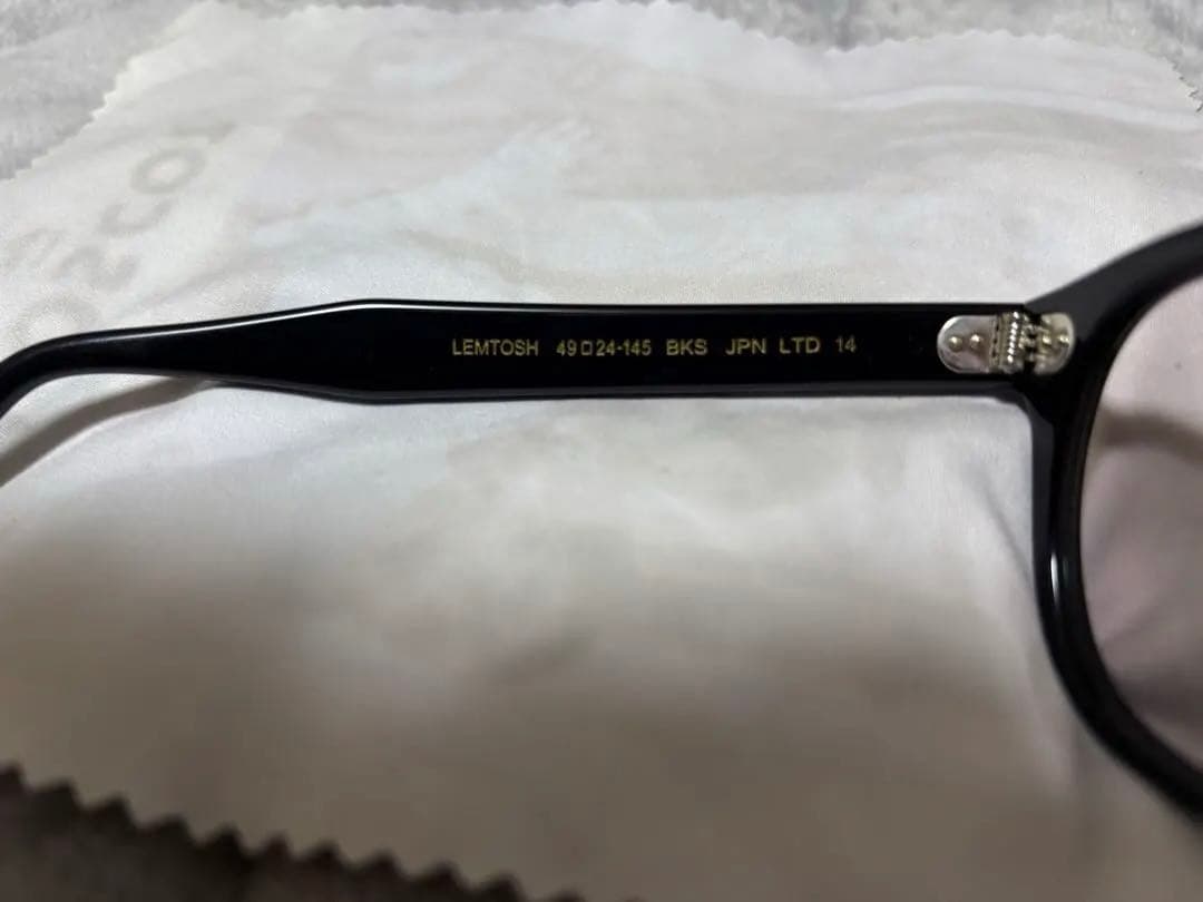 美品　MOSCOT LEMTOSH JPN LTD 49mm 度無しレンズ