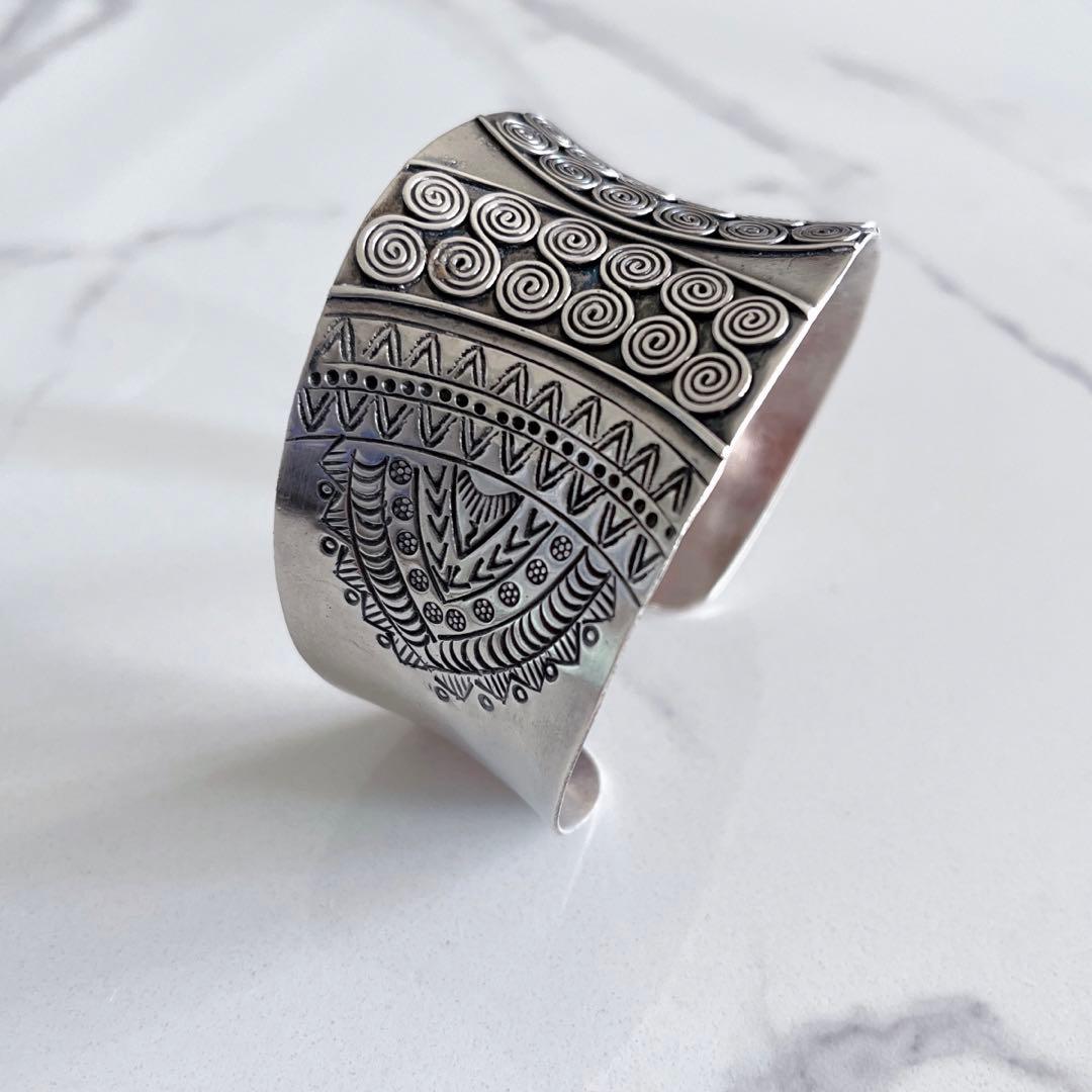 【新品】カレンシルバー｜カレン族｜バングル｜男女兼用