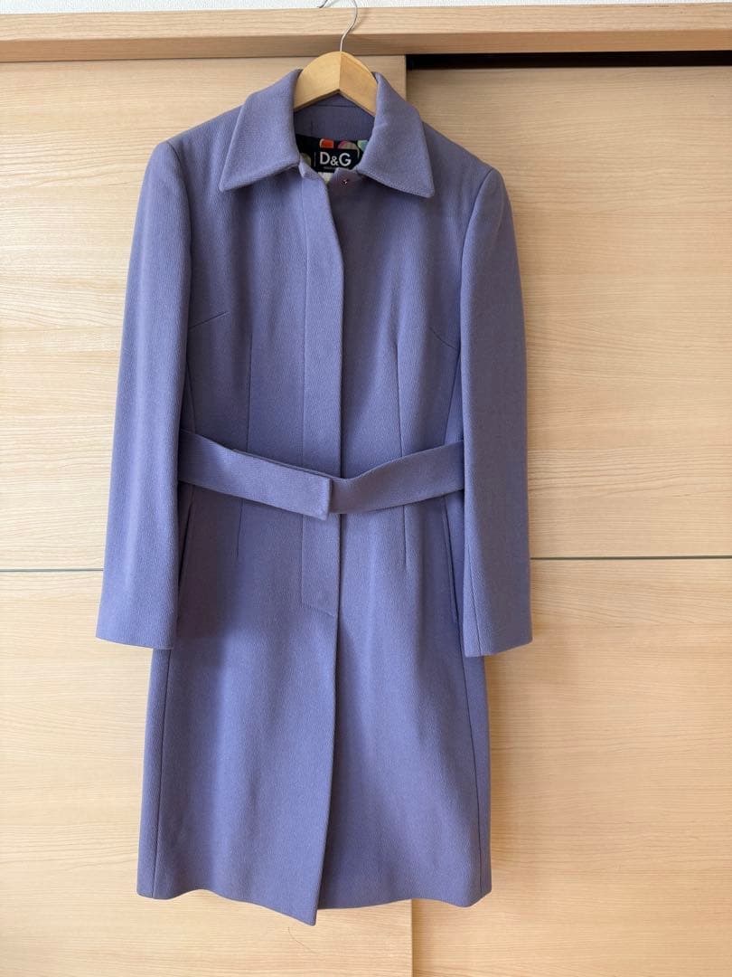『北極星日淘公式アカウント01 様』D&G 薄紫色 ベルト付きロングコート