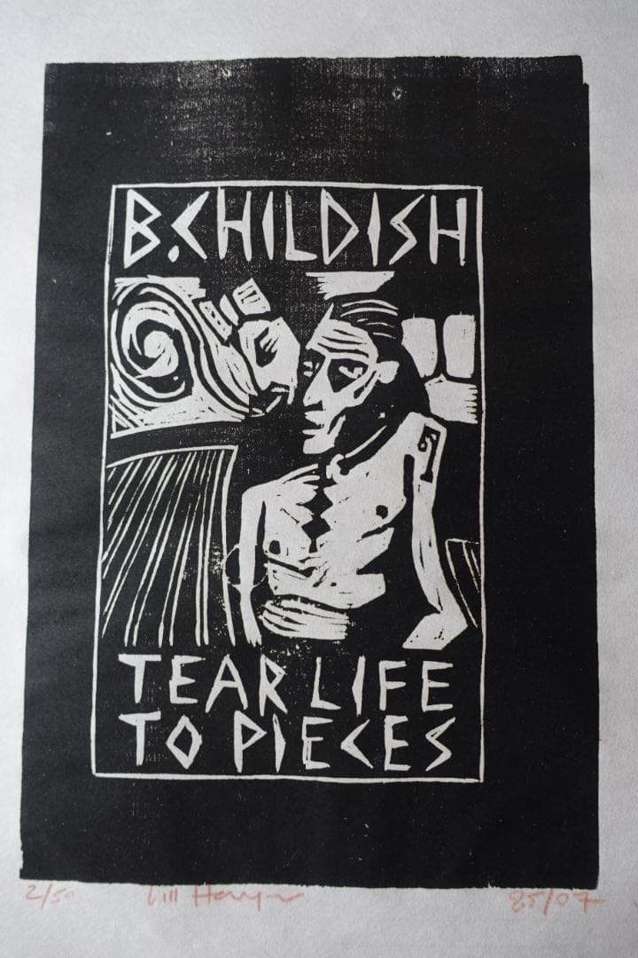 Billy Childish オリジナル版画 限定１０部 サイン入り 1985年