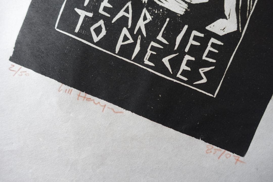 Billy Childish オリジナル版画 限定１０部 サイン入り 1985年