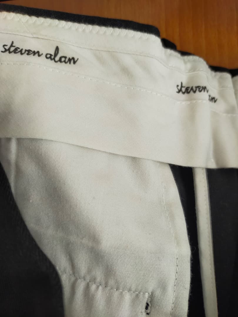 Steven Alan ウエポンニドムツープリーツドレストラウザーズ　M 黒