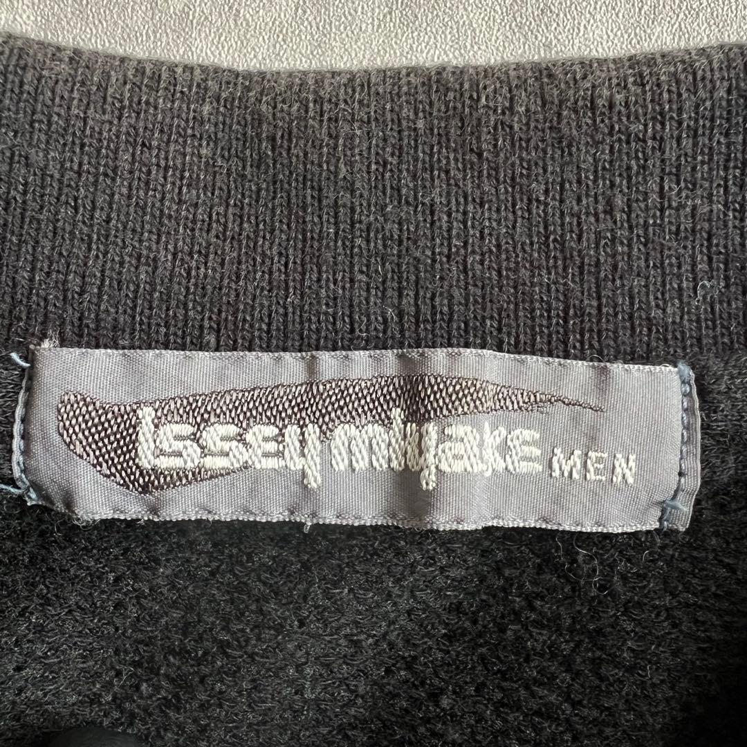 80s　筆タグ　イッセイミヤケメン　アーカイブ　ポロシャツ　ブラック　Fサイズ