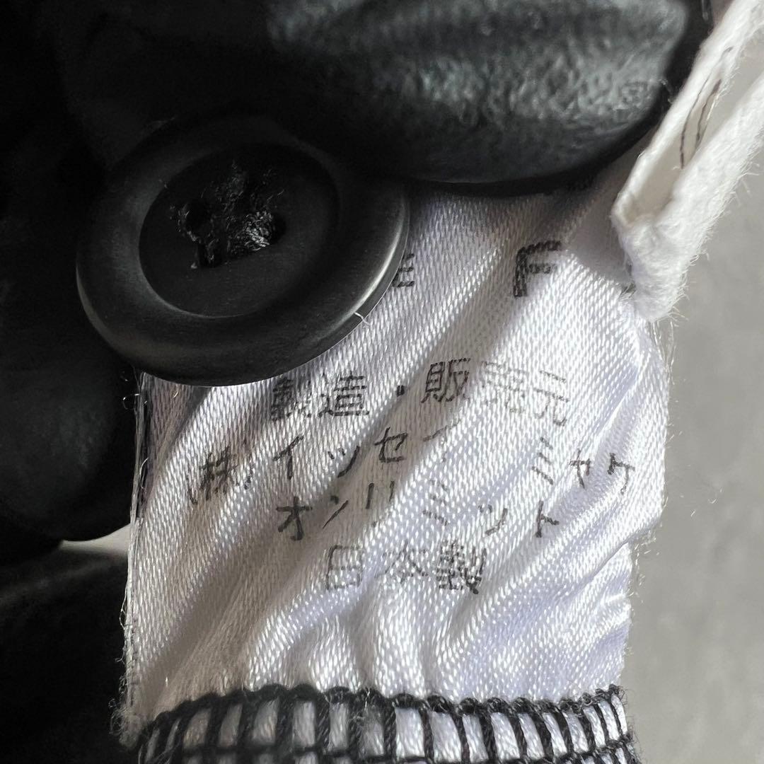 80s　筆タグ　イッセイミヤケメン　アーカイブ　ポロシャツ　ブラック　Fサイズ