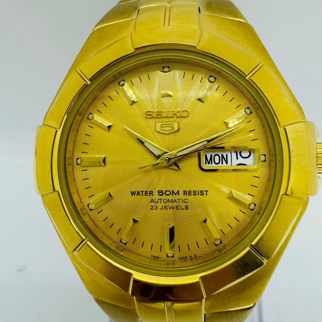 ✨SEIKO✨セイコー✨7S36-02J0✨デイデイト✨ゴールド文字盤✨腕時計✨