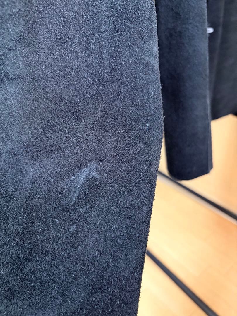 【エムエークロス】ブラック スエード ノーカラージャケット【m.a+】