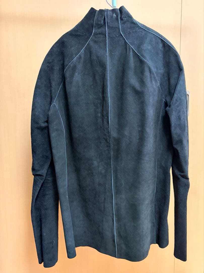 【エムエークロス】ブラック スエード ノーカラージャケット【m.a+】