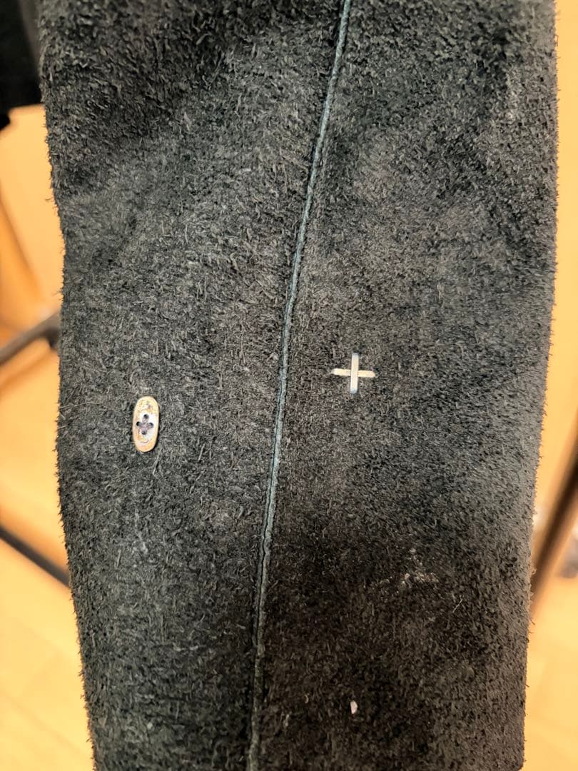 【エムエークロス】ブラック スエード ノーカラージャケット【m.a+】