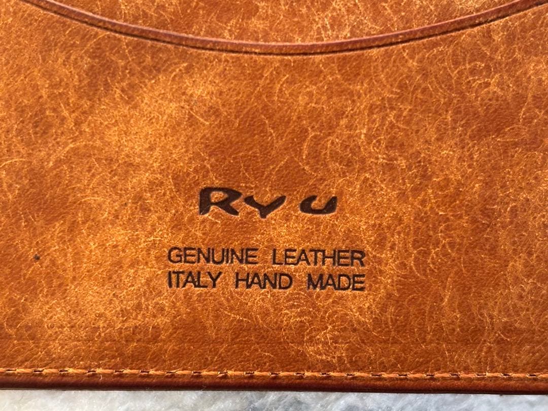 RYU 本革 二つ折り財布 ブラウン