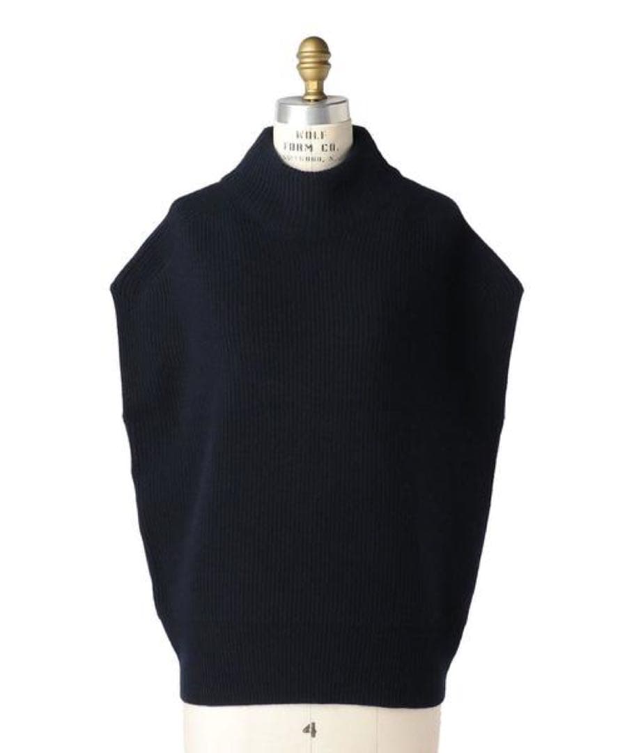 Mymk【Drawer/ドゥロワー】9G畦編みボトルネックノースリーブ