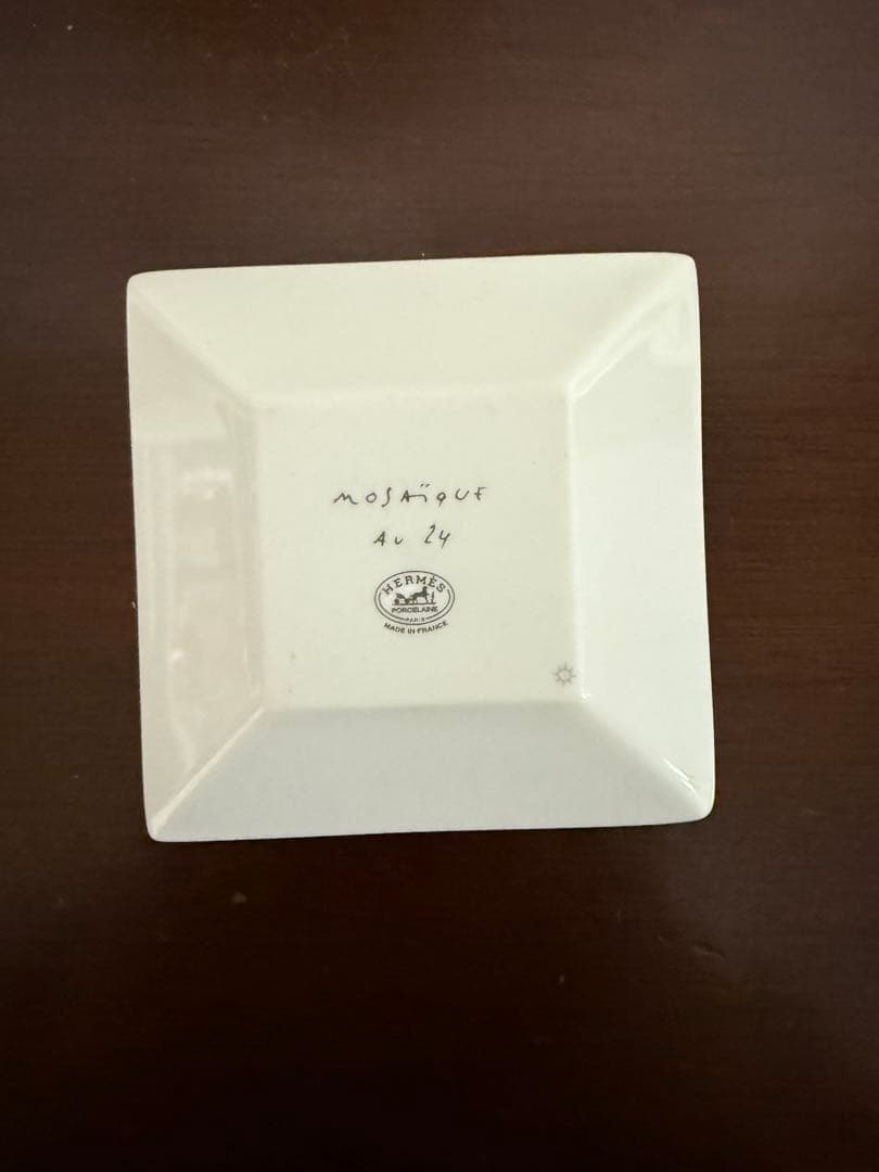 HERMES モザイク24 no1ゴールド スクエアプレート