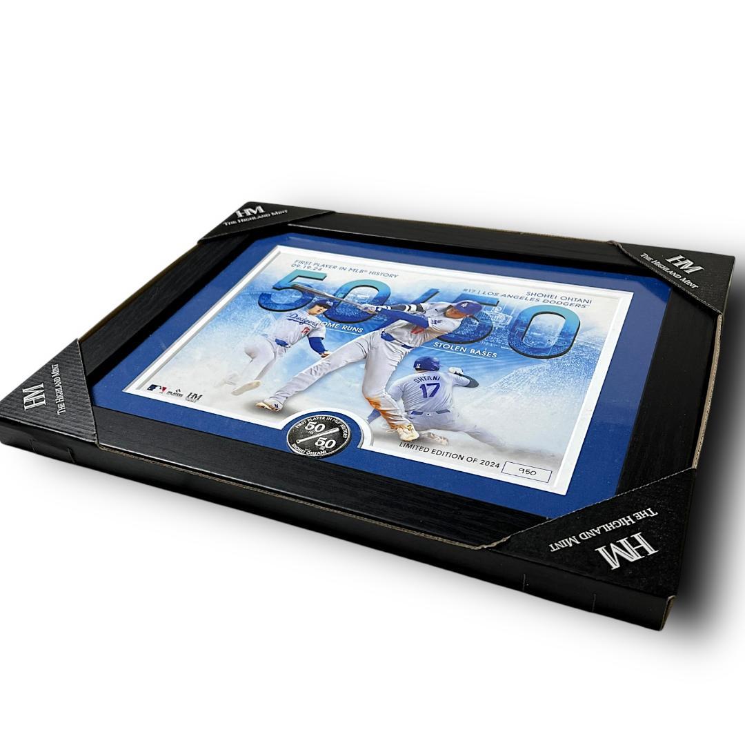 MLB公式 大谷翔平 2024個限定 50/50 フォトフレーム 付き A