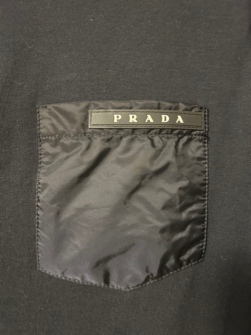 【eru】PRADA 黒 ポロシャツ ナイロンポケット付き
