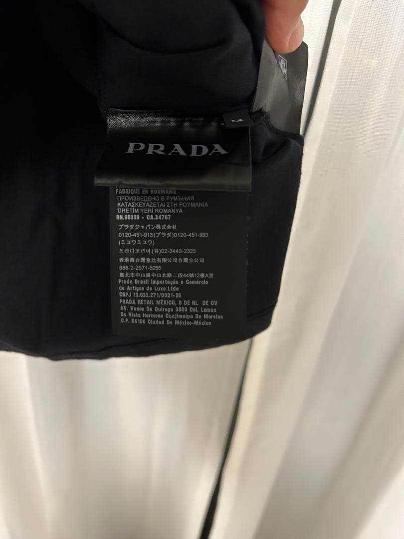 【eru】PRADA 黒 ポロシャツ ナイロンポケット付き