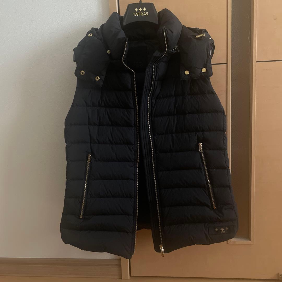 TATRAS ブラック ダウンベスト 03ファー付き