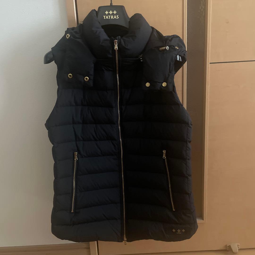TATRAS ブラック ダウンベスト 03ファー付き