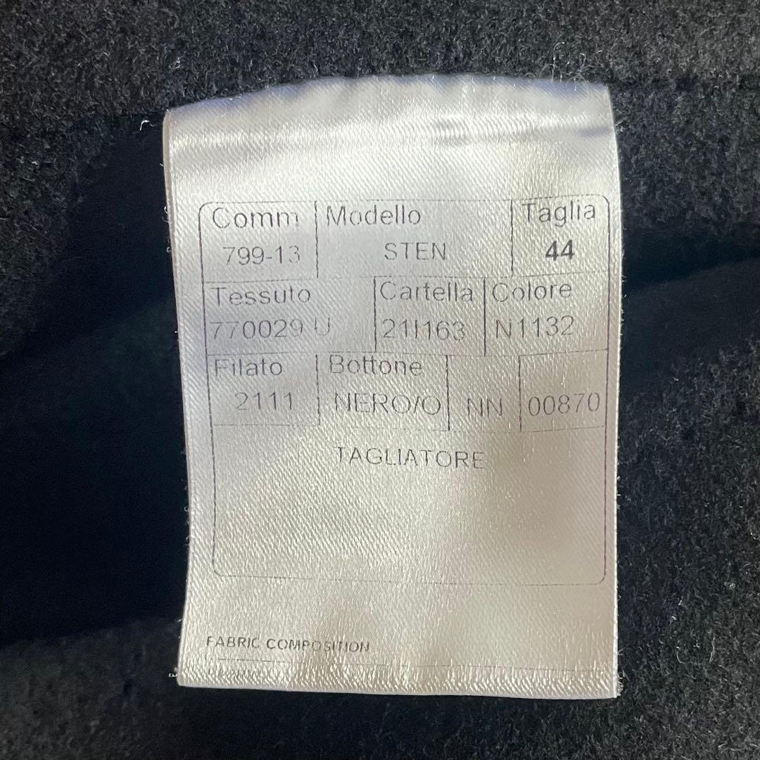 <美品>TAGLIATORE STENダブルフェイス ブラック ウールコート44